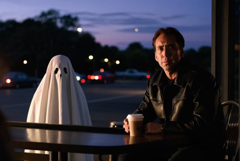 00337-[number]-4134650266-cinematic still _lora_Nick Cage - SDXL - Trigger w Nickcage Person_1_ nickcage person is drinking coffee with a sheetghost perso.png